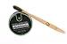 Qi Teeth Whitening Powder & Bamboo Toothbrush Kit, Mint-Flavored Coconut Shell Activated Charcoal, Vegan & Fluoride-Free for Quickly Removing Tooth Stains. Whitens Sensitive Teeth, Gluten-Free