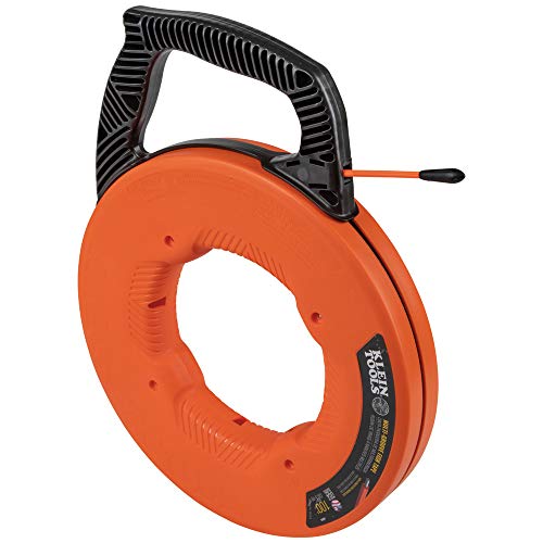 Klein-Tools-56383-Fish-Tape-Multi-Groove-Fiberglass-Wire-Puller-with-Nylon-Tip-Optimized-Housing-and-Handle-100-Foot-x-0182-Inch
