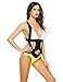 Ekouaer Stylish Women Sexy One-Piece Bikini Patchwork Swimwear Swimsuit Bathing Suits