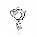 Sterling Silver Dangle Teapot Charms Disney Mad Fit for Pandora/European Style Charm Bracelets