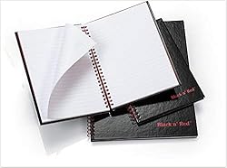 Black n' Red Twin Spiral Hardcover