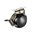 uxcell 50mm 2-inch Wheel 360 Degree Swivel Plate Hooded Ball Shaped Brake Caster 4pcs