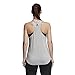 adidas Women's Essentials Linear Loose Tank Top, Medium Grey Heather/Collegiate Navy, Medium