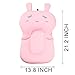 UNAOIWN Baby Bath Cushion, Newborn Bath Anti-Slip Cushion Seat, Infant Floating Bather Bathtub Pad，Shower Bed Security Guaranteed (Pink, Rabbit)