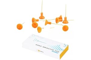 SKATTOOTH 20pcs Endo Sonic Activator Tips, Dental Sonic Irrigator Tips, Endodontic Activation Root Canal Irrigation Tips (Yellow-15/02)