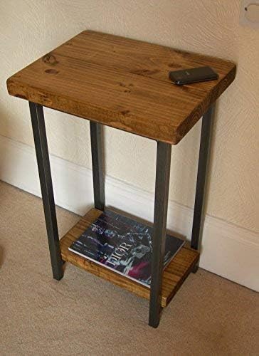 Console table, lamp table or telephone table rustic industrial hallway table