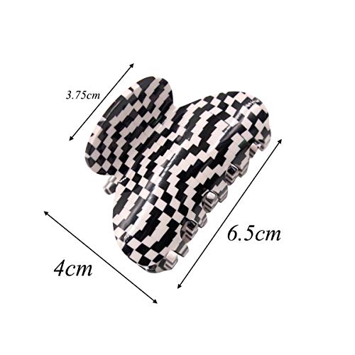 Handmade Celluloid Acetate French Design Barrettes Acrylic Tortoise Shell Claws Hair Claw Luxury Fashion Accessories Hair Clips for Women Styling Accessories;3 Colors