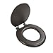 Ginsey Cushioned Soft Toilet Seat for Stylish Bathroom Décor, Chocolate Brown, Standard