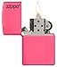 Zippo Logo Neon Pink Pocket Lighter