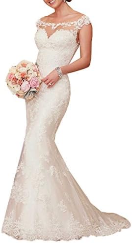 JinXuanYa Woman's New Noble Sweetheart Beaded Lace Wedding Dresses Bridal Gowns(US10, Ivory)