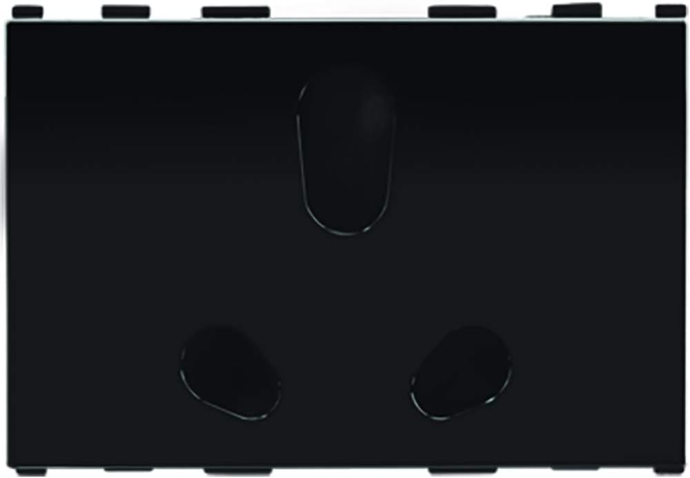Anchor by Panasonic 66406B Roma Urban Modular 3M 20A/10A V0 Grade Polycarbonate Twin Socket (Black)