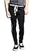 G-Style USA Men's Side Stripe Ankle Zip Drawstring Premium Trackpants