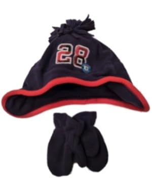 Carters Toddler Boys Blue Fleece Hat Mittens Set 28 2-4T