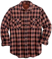 Boulder Creek Men's Big & Tall Buffalo Check Western Shirt, Chestnut Check