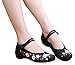 AvaCostume Embroidery Womens Classics Flats Rubber Sole Casual Shoes Black1 40