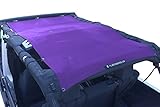 ALIEN SUNSHADE Jeep Wrangler Mesh Shade Top Cover with 10 Year Warranty Provides UV Protection for Your 4-Door JKU (2007-2017) (Royal Purple)