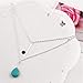 Asooll Boho Turquoise Necklace Bar Layer Necklace Silver Blue Beaded Water Drop Necklace Chain Beach Jewelry for Women and Girls