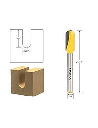 yonico 14162q Core Box Router Bit   Long Reach   3 8" W x 3 4" H 1 4" vástago