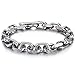 Trendsmax Classic Stainless Steel Toggle Clasp Charm Oval Rolo Cable Curb Cuban Wheat Bracelet Link Chain 7-11 Inch