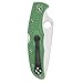 Spyderco Endura 4 Lightweight Folding Knife - Green FRN Handle with PlainEdge, Full-Flat Grind, VG-10 Steel Blade and Back Lock - C10FPGR
