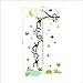 MLM Monkey Grasp the Moon Fishes Height Scale Measure Growth Chart Wall Stickers For Kids Baby Nursery Bedroom Home Decor Decal Art