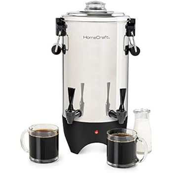 HomeCraft CUDS45SS Quick-Brewing Stainless Steel 1000-Watt Automatic 45-Cup Double-Faucet Urn, Coffee, Espresso, Water, Tea, Hot Chocolate
