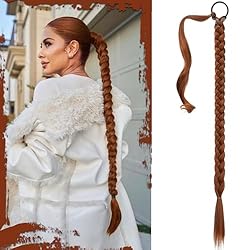 SOFEIYAN Long Braid Ponytail Extension with Hair