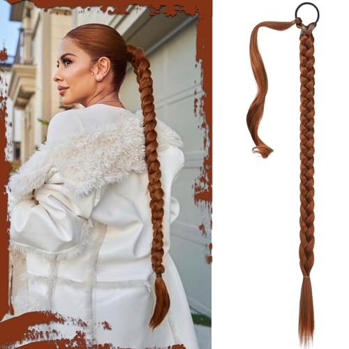 SOFEIYAN Long Braid Ponytail Extension with Hair