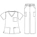 Dagacci Medical Uniform Womens and Mens Scrub Set Unisex Medical Scrub Shirt Top and Pant, Purple, Large, Short Sleeve