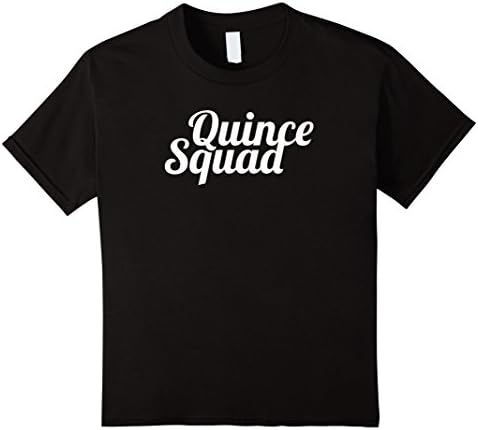 Kids "Quince Squad" | Funny Quinceanera T-Shirt 10 Black
