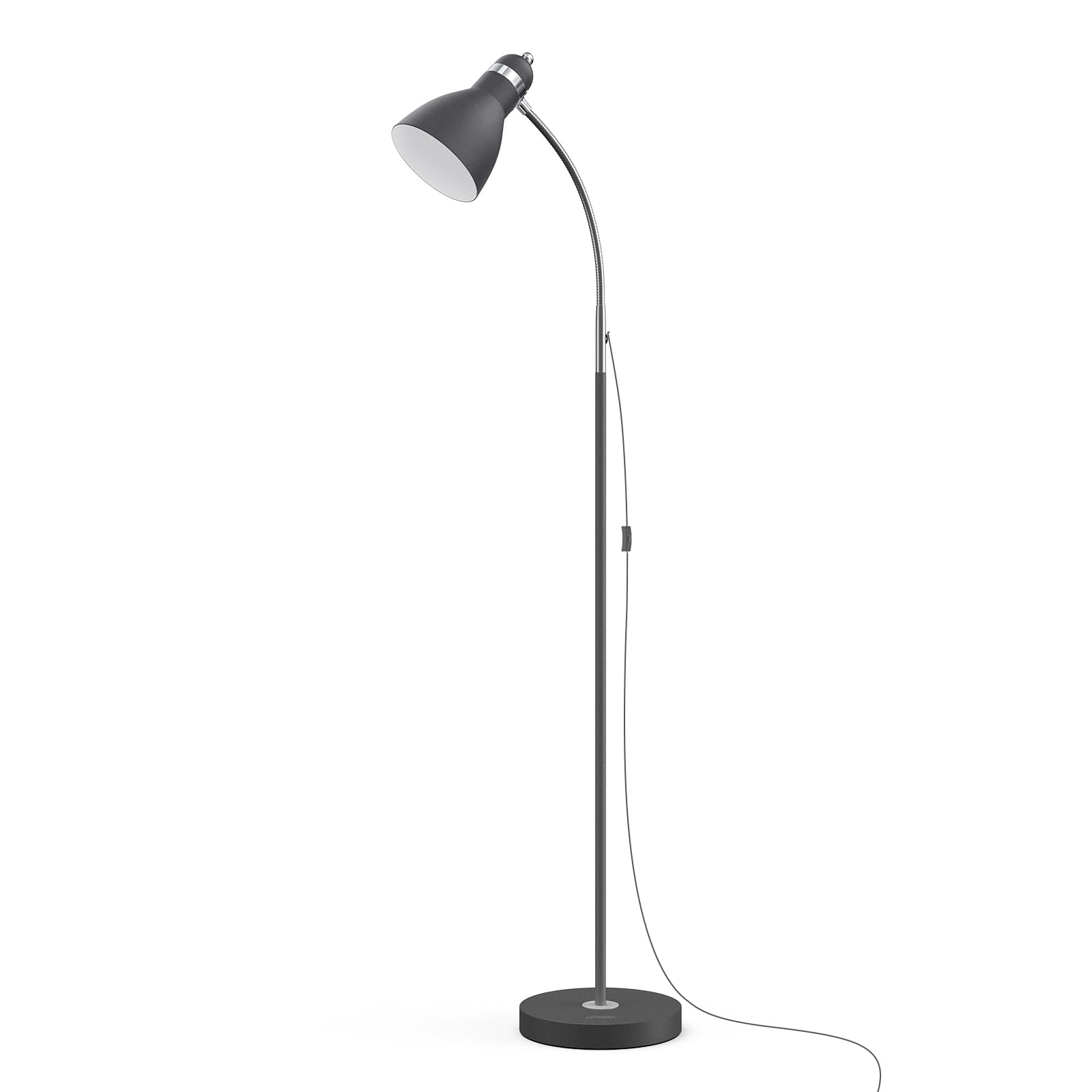 Photo 1 of LEPOWER Floor Lamp, Metal Standing Lamp with Adjustable Gooseneck, Heavy Metal Base, Reading Pole Lamp for Office, Black Floor Lamps for Bedroom, Living Room