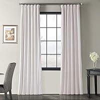 Half Price Drapes VPCH-110602-108 Signature Blackout Velvet Curtain, Off White, 50 X 108
