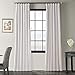 HPD Half Price Drapes Signature Velvet Thermal Blackout Curtains for Living Room 108 Inch Long (1 Panel) Rod Pocket Insulated Blackout Curtains for Bedroom Window Curtains, 50W x 108L, Porcelain White