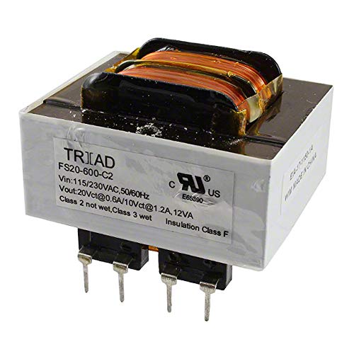 Isolation Transformer, 12 VA, 2 x 115V, 2 x 10V, 600 mA