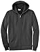 Port & Company Men's Big and Tall Full-Zip Hooded Sweatshirt Charcoal