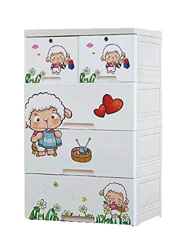 Thetickletoe Fiber Plastic Chest Of Drawers Toy Storage Closet
