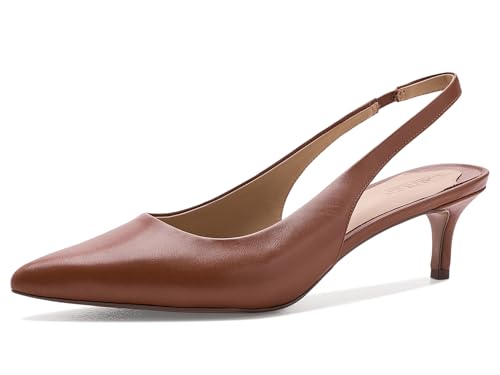 Lauren Ralph Lauren, Women's, Lolah II Leather Slingback Pumps, Lauren Tan, 9,…