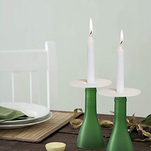 200 Church Candles with Drip Protectors No Smoke Vigil Candles