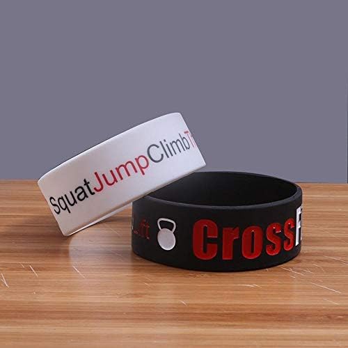 DuDuDu Silicone Wristbands CrossFit SJ wide version bracelet silicone bracelet (5 Pairs)