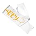 MauSong 4 PCS Blank White Satin Sash DIY Plain Sash for Bachelor Wedding Birthday Party, Slogan Blessing Funny Creativity