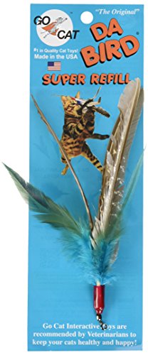 GoCat Da Bird Feather Super Refill Cat Toys, Assorted Colors