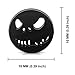 10 MM Black Stainless Steel Jack Skellington Cut-Out Round Circle Button Stud Post Earrings