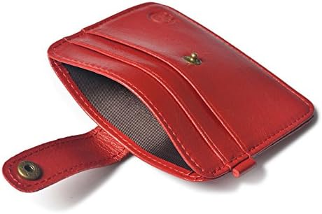 Lionpapa Slim Card Sleeve Wallet Ultra Thin Card Holder Money Clip (Red)