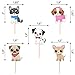 Dog Cupcake Cake Toppers - Puppy Pet Theme Birthday Party Decorations Supplies - 25 PCS