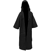 Kids Children Tunic Hooded Robe Cloak Knight Gothic Fancy Dress Halloween Masquerade Cosplay Costume Cape (M, Kids Black)