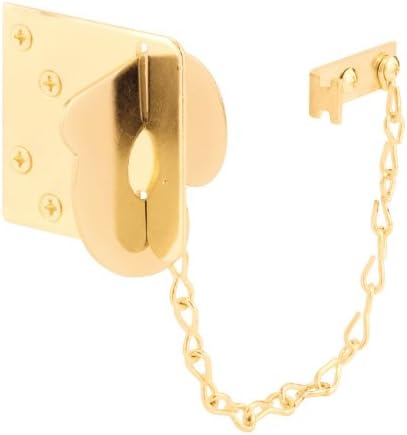 Prime-Line U 9494 Texas Security Bolt, Stamped Steel Construction, Brass Plated Finish (Single Pack)