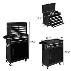 TUFFIOM 5-Drawer Rolling Tool Chest, Tool Storage