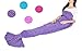 Coroler® Lovely Purple Mermaid Tail Crochet Blanket All Seasons Soft Warm Sleeping Bags