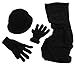 N'Ice Caps Womens Crocheted Chenille 3PC Accessory Set With Fleece Lining