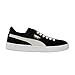 PUMA Suede Junior Sneaker (Little Kid/Big Kid) , Black/White, 12 M US Little Kid
